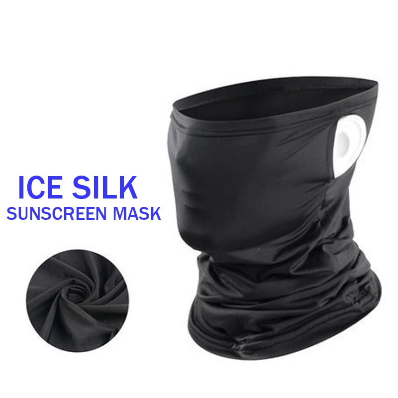 Couvre-chef de cyclisme respirant d'été, couverture faciale Anti UV en soie glacée, écharpe de course pour Sport de plein air à séchage rapide, masque de pêche pour hommes et femmes