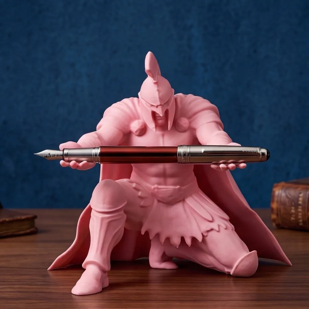 Unique 3D Printed Warrior Pen Holder Plastic Vintage Roman Gladiator Pen Stand Waterproof Kneeling Knight Pen Rack Home Office