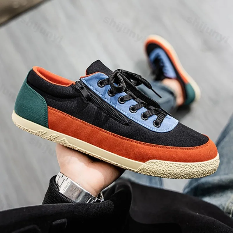 

Осень 2024, новая модная тенденция, повседневная спортивная обувь с низким берцем для мужчин, дышащие универсальные удобные нескользящие кроссовки на плоской подошве