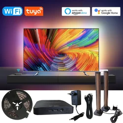 Smart Ambilight TV Led-hintergrundbeleuchtung Fancy Leds 4K HDMI Gerät Sync Box Wifi Alexa Google Voice App Steuerung Für 40-120 Zoll Bildschirm