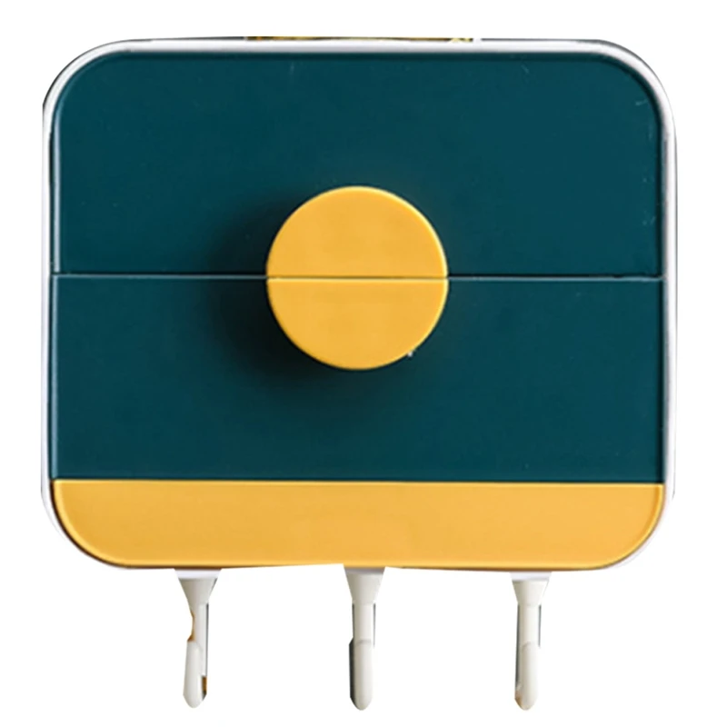 Portasapone a doppio strato montato a parete Portasapone di scarico Scatola portaoggetti per bagno Accessori per il bagno di casa