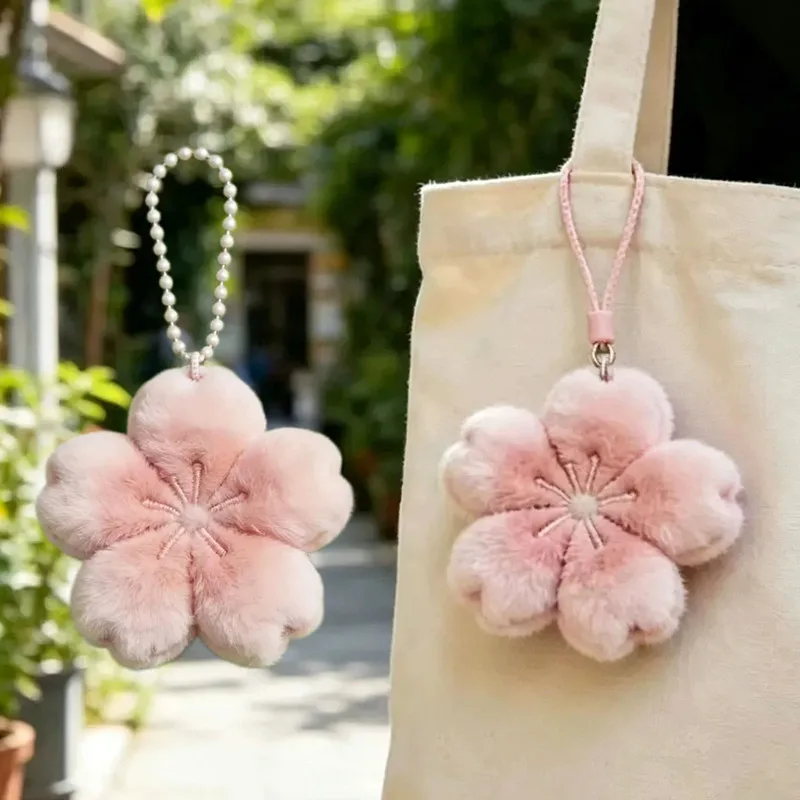 New Sakura Series Healing Soft Toy Hanger Keychain - Cute Girls' Gift for Best Friends - Book Decoration