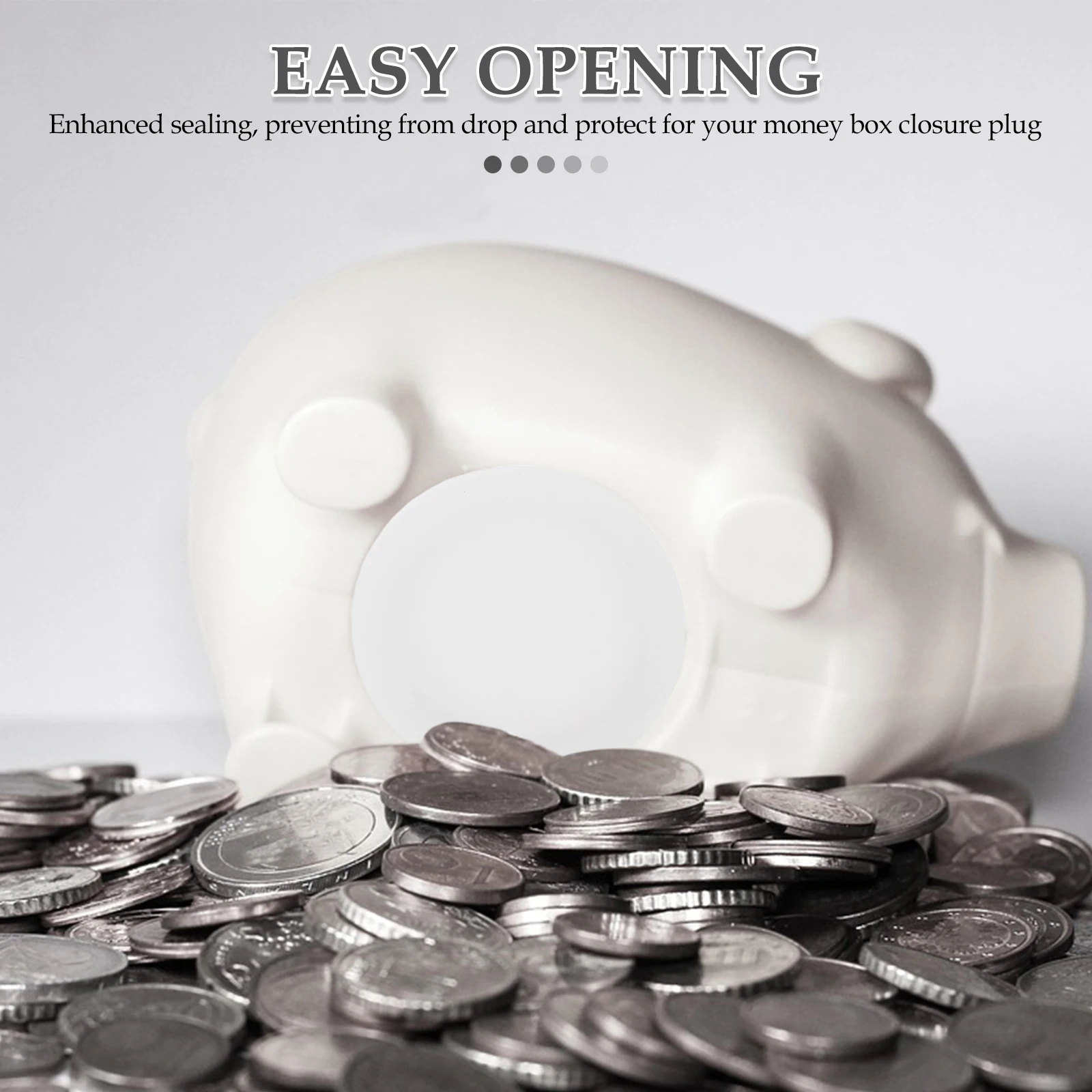 

15pcs Double Layer Piggy Bank Stopper 38/42/50Mm Round Plug Replacement For Money Saving Box Pvc Seal Closure Covers Piggy Bank