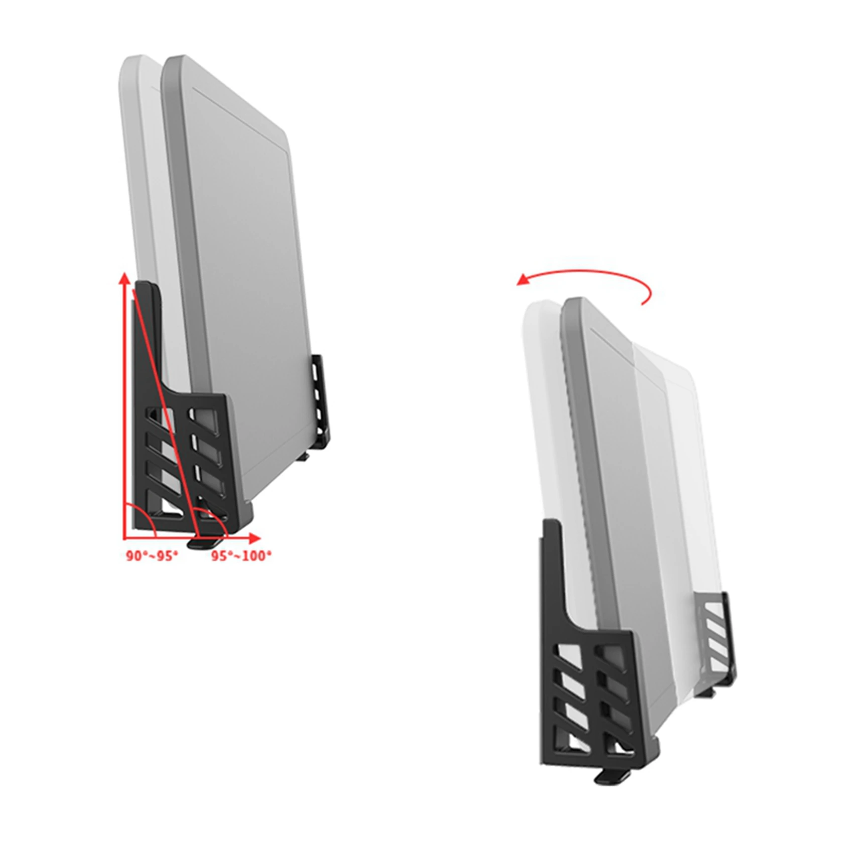 Exquisite-4X Tablet PC Mobile Phone Wall Mount Holder Dual Card Slot Mobile Phone Bracket Adjustable Angle