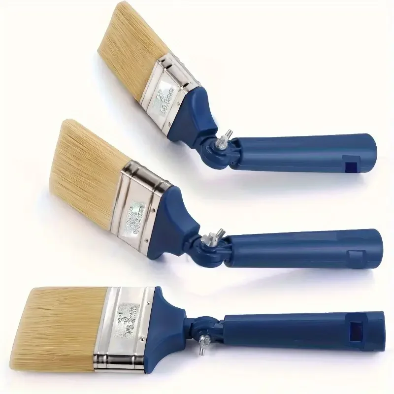 All-Angle Adjustable Paintbrush Pig Bristle Brush Wall Painting Brush For Latex Paint 270-Degree Adjustable Separation Brush