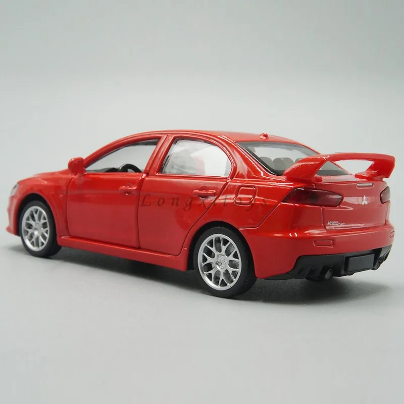 Modèle de voiture en métal moulé sous pression 1:41, réplique Miniature Lancer Evolution, jouet à retirer, cadeaux pour enfants