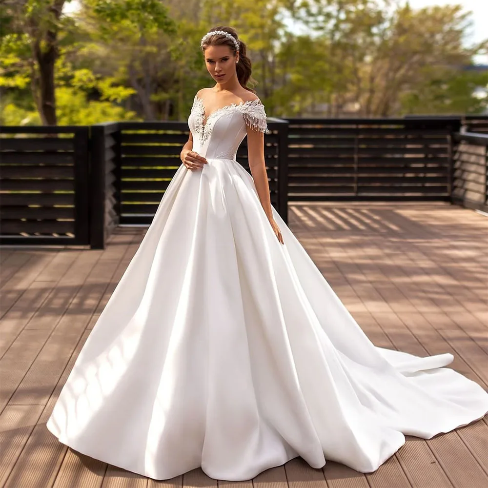 2024 a line wedding dresses Women's Solid Cotton Long Maxi Dress A-Line Casual Party Beach Tiered main image 1