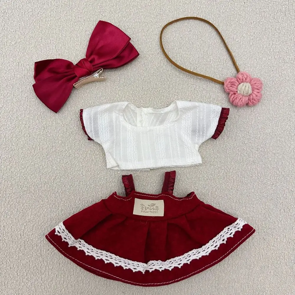 Vestir-se 20cm roupas de boneca de algodão roupas de boneca moda boneca lolita vestido saia curta lolita estrela roupas de boneca