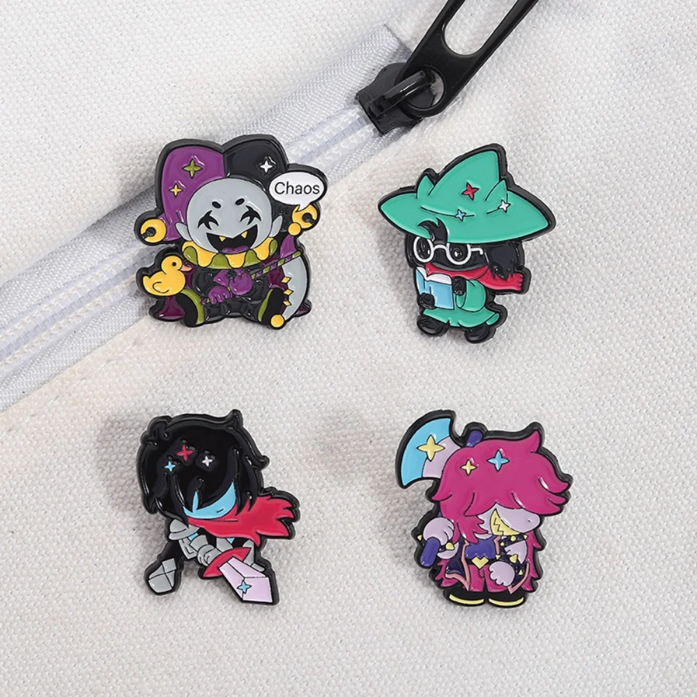 เข็มกลัดโลหะลายการ์ตูน Deltarune Chaos Kris Ralsei Susie สำหรับคอสเพลย์ ตกแต่งกระเป๋าเป้สะพายหลัง ใช้ได้ทั้งชายและหญิง
