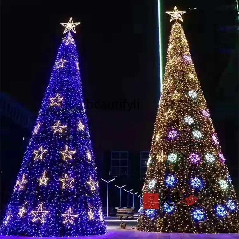 

Christmas large Christmas tree 4/5/6/7/8m pentagram light decoration C56