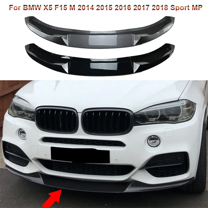 

For BMW X5 F15 M 2014 - 2018 Sport MP Front Bumper chin Lip Protector Spoiler Canards Diffuser Body Kit Splitter Deflector cover