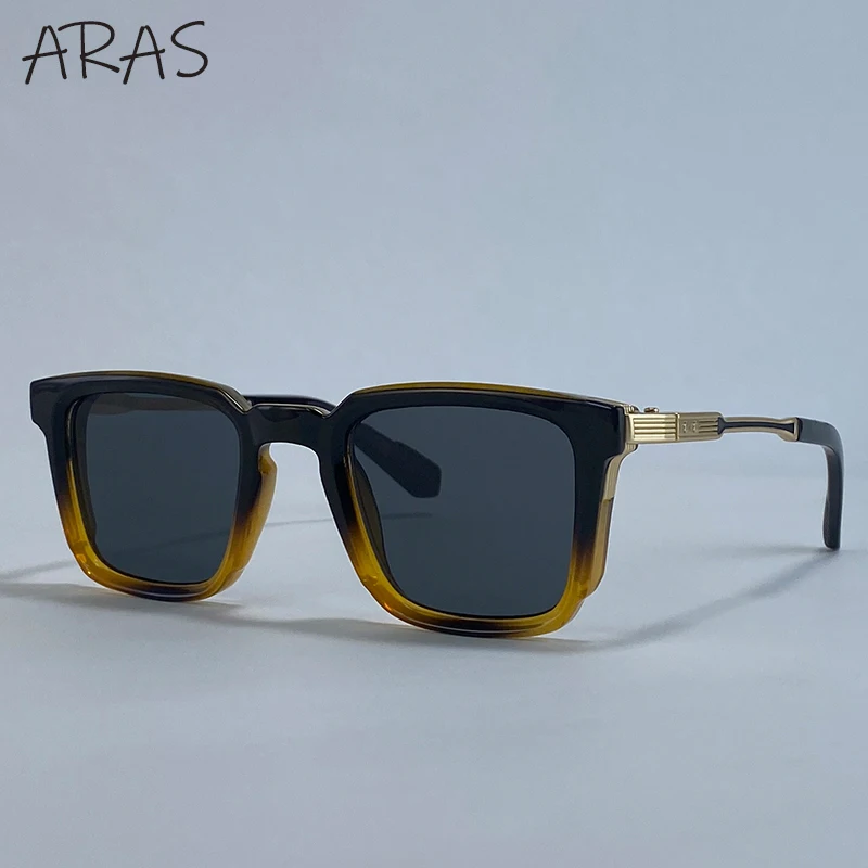 Polarisierte klassische quadratische Sonnenbrille für Herren 2026 – Luxusmarke Steampunk Fahrsonnenbrille für Männer – Vintage Outdoor-Brillen – Detail 2