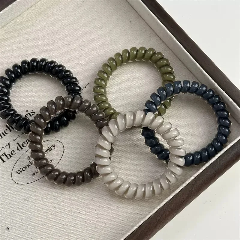 Fascia per capelli linea telefonica: texture gelatinosa multicolore, alta elasticità senza cuciture, copricapo da donna versatile e alla moda