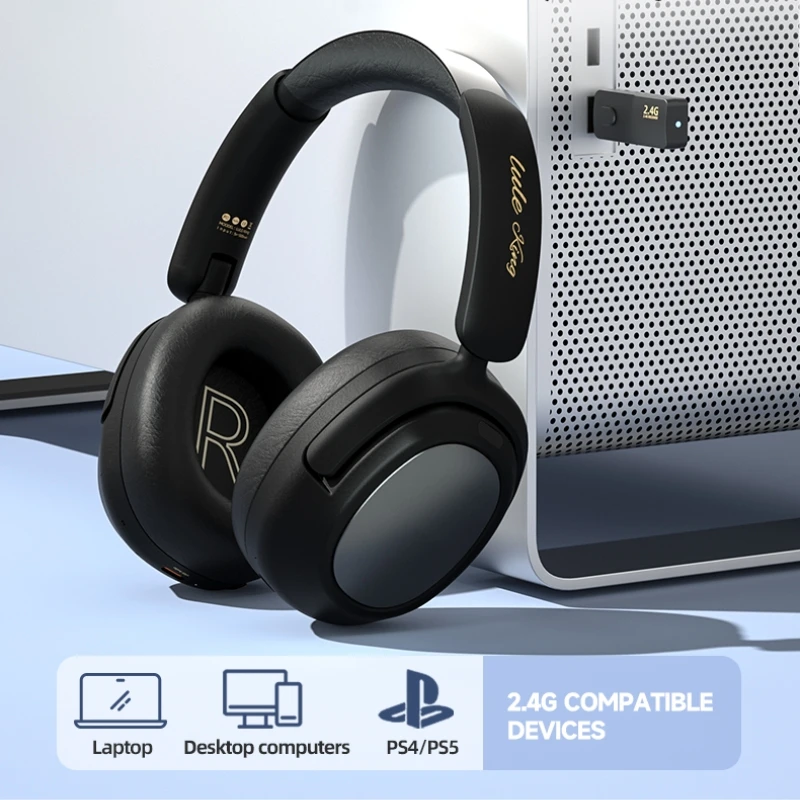 Best Bluetooth Headphones Active Noise Cancelling For Mobiles PS4 PS5 PC 2.4G Gaming Wireless Wired Headset with Microphone