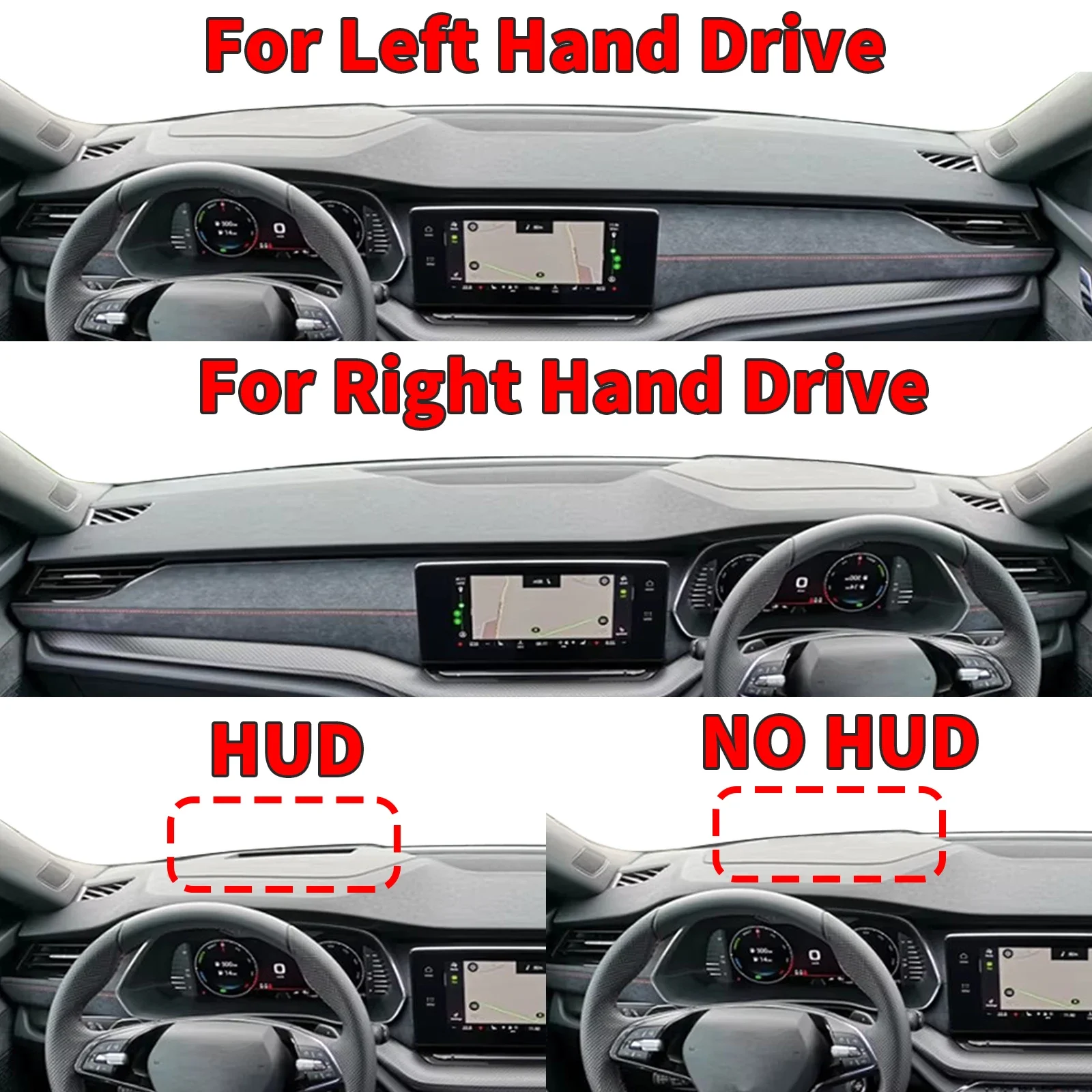 for Skoda Octavia 2026 2025 2024 2023-2020 Car Dashboard Cover Dashmat Sunshade Anti‑UV Anti‑Glare Dash Mat Interior Accessories