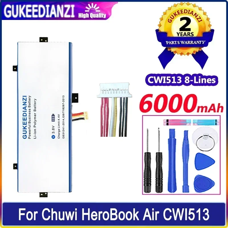 Large Capacity Replacement Batteries  6000mAh For Chuwi HeroBook Air CWI513 11.6 inch MB2455012 NV-3492107-2S 3791229 Battery