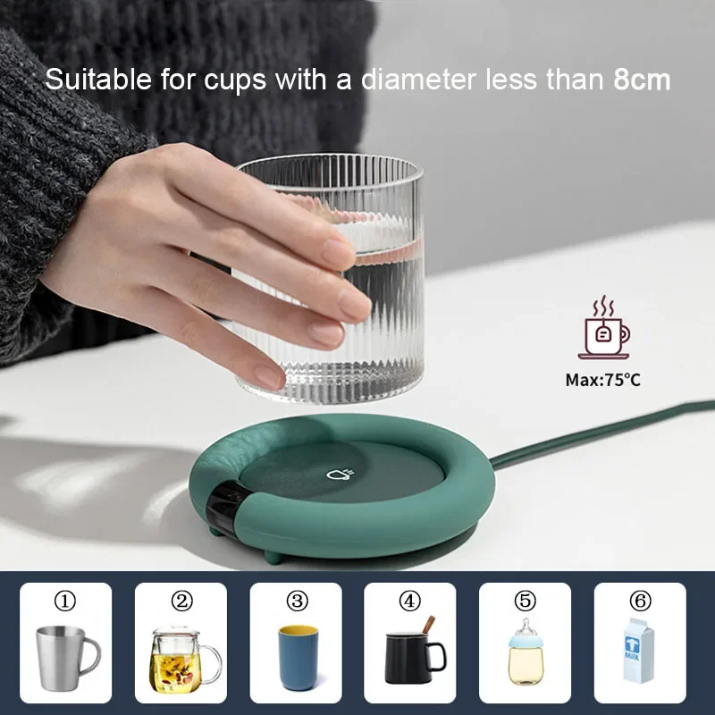 Electric Coffee Mug Warmer for Home Office Desk - Beverage Cup Heater Coaster Plate for Tea Water Cocoa Milk