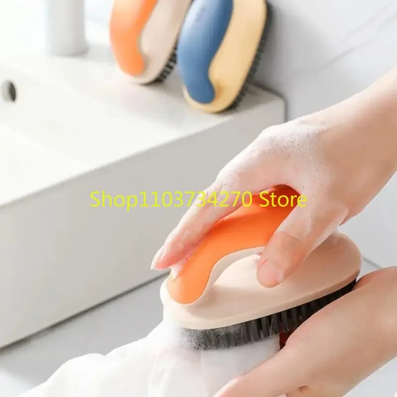 Scrubbing Brush Hard Bristle Laundry Clothes Shoes Scrub Brush Portable Plastic Hands Cleaning Brush for Kitchen Bathroom