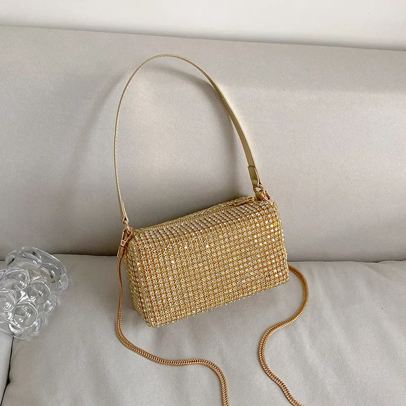 

2025 Luxury Rhinestone Pearl Evening Bag for Women | Sparkly Stage Performance Purse | Elegant Dinner Party Clutch Crossbody Bag