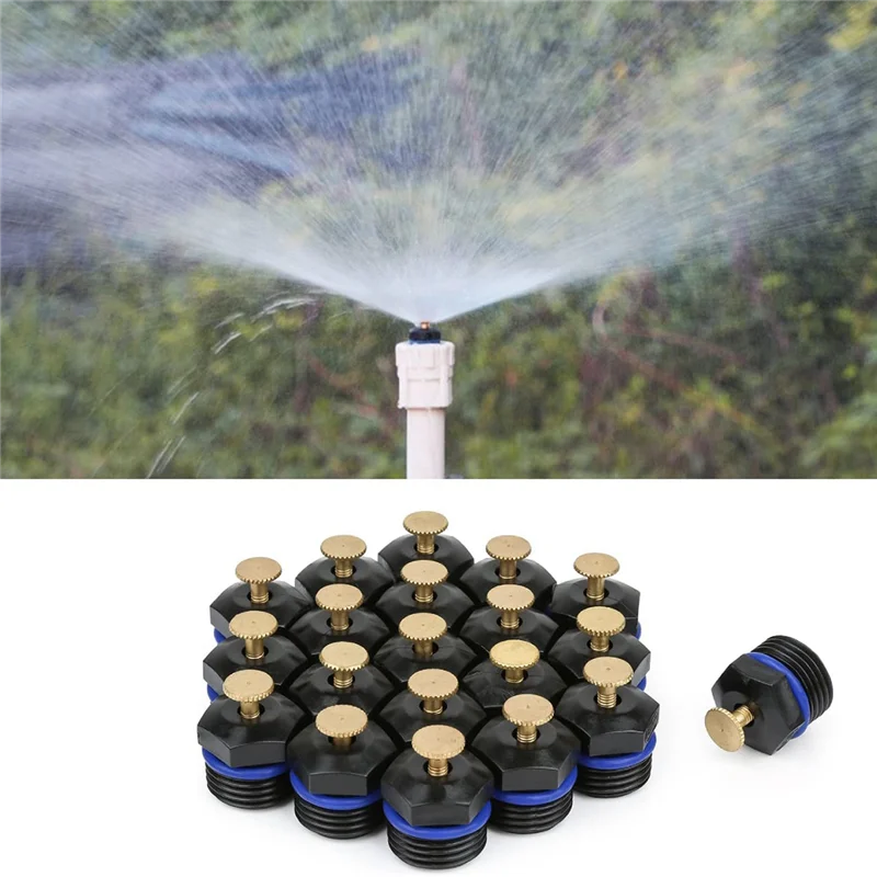 20Pcs Atomizing Sprinkler Nozzle,1/2 Inch Garden Misting 360Degree Agricultural Lawn Watering Nozzle Irrigation