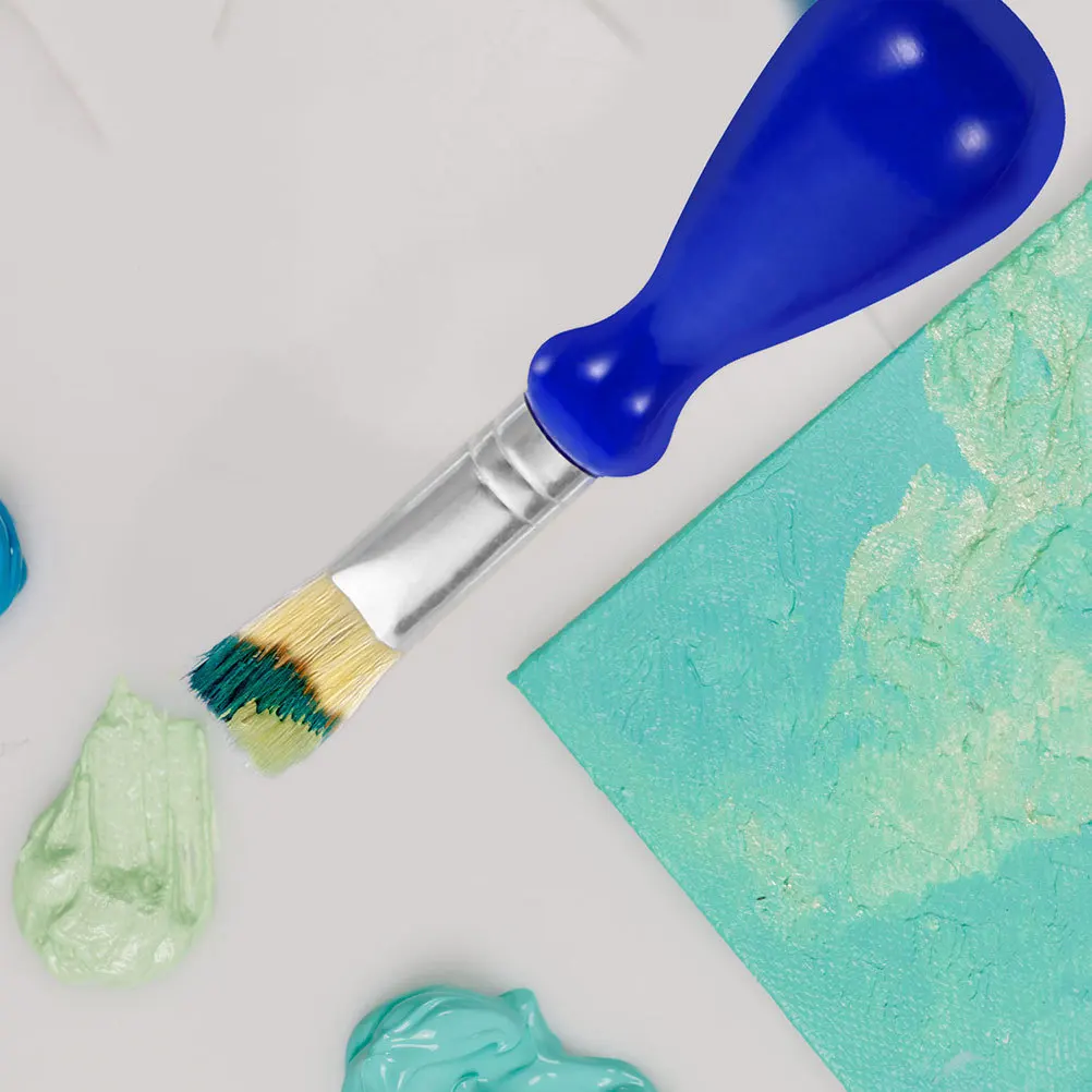 4 шт., кисти для рисования свиной шерстью, мягкая щетина, масляные акварельные кисти для художников, дети, эргономичная ручка, художественный класс, студия