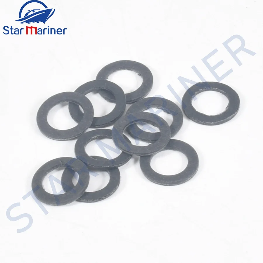 10PCS Lower Unit Red Oil Drain Screw Gasket 90430-08020 For Yamaha outboard 90430-08003 604-45342-00 Boat Engine Replaces Part