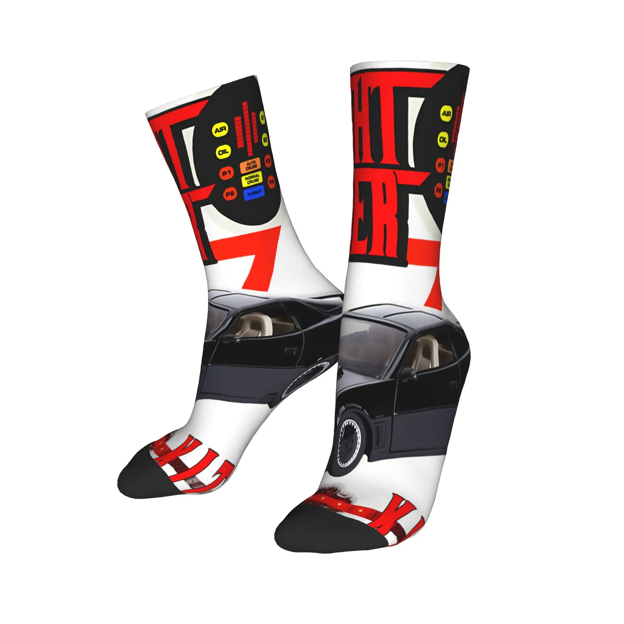 Fashion Male Men Socks Crazy Knight Rider Kitt Control Dashboard Sock Skateboard Women Sock Spring Summer Autumn Winter