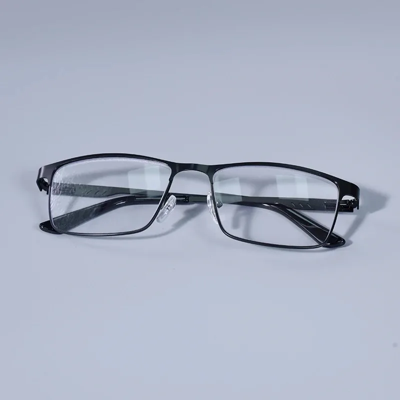 +0,75 1,25 1,5 1,75 2,0 2,25 2,75 Anti-Blaulicht Herrenbrille Quadratischer Metallrahmen Große Lesebrille Presbyopie-Brille Gafas Lectura – Detail 14