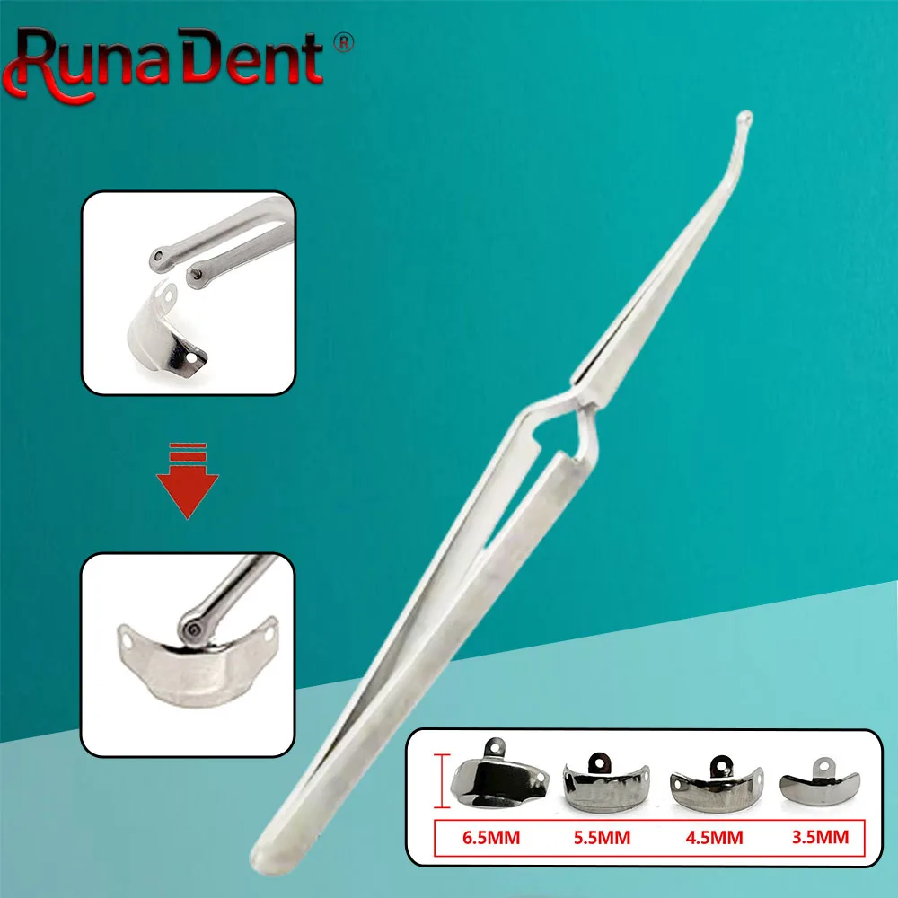 

Stainless Steel Matrix Band Clamp and Holder for Sectional Matrix Placement Dental Forceps Tweezers Instruments