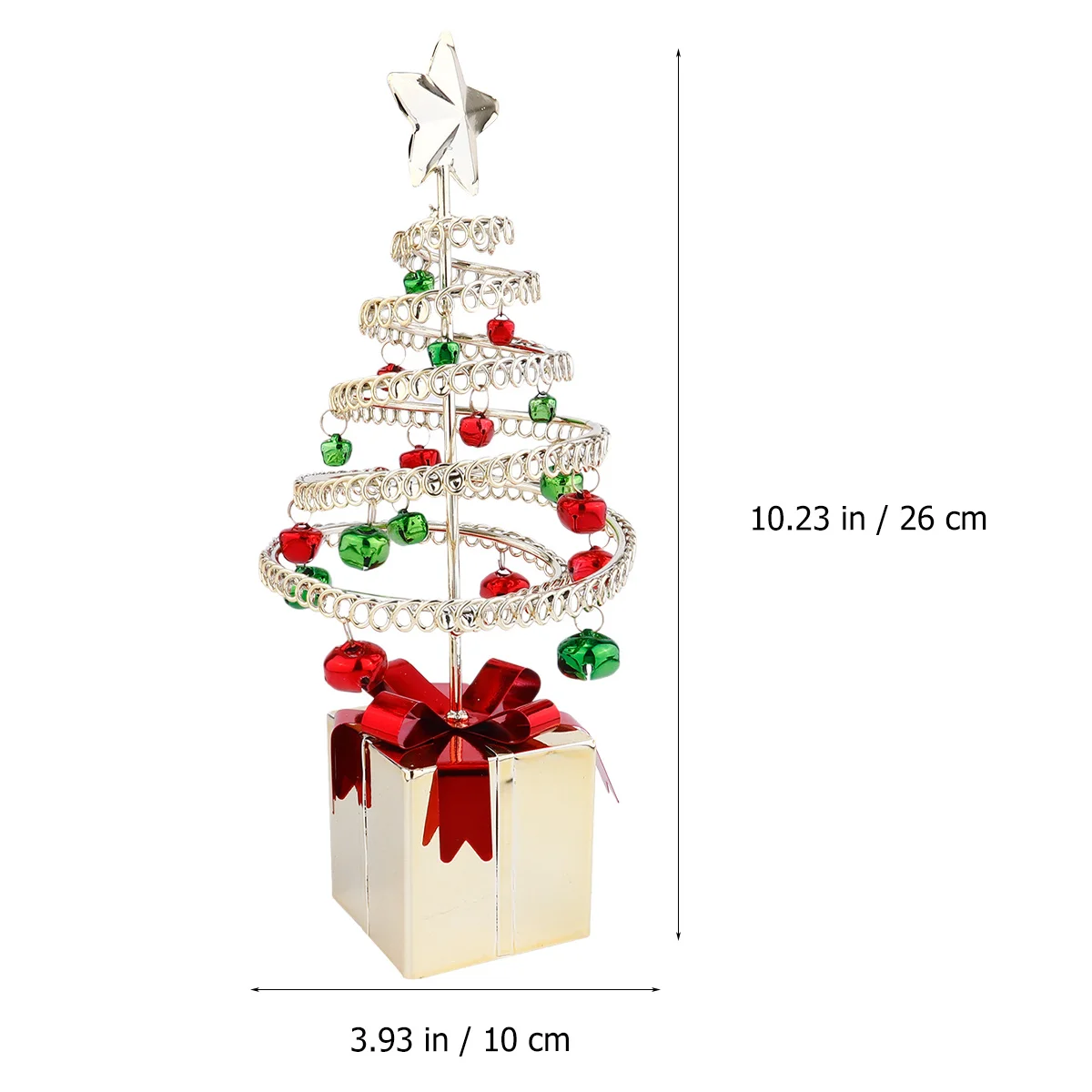 شجرة عيد الميلاد الديكور الحديد دوامة الشكل هدية مربع صديقة للبيئة عيد الميلاد زخرفة ديكور الحفلات صندوق هدايا الحديد