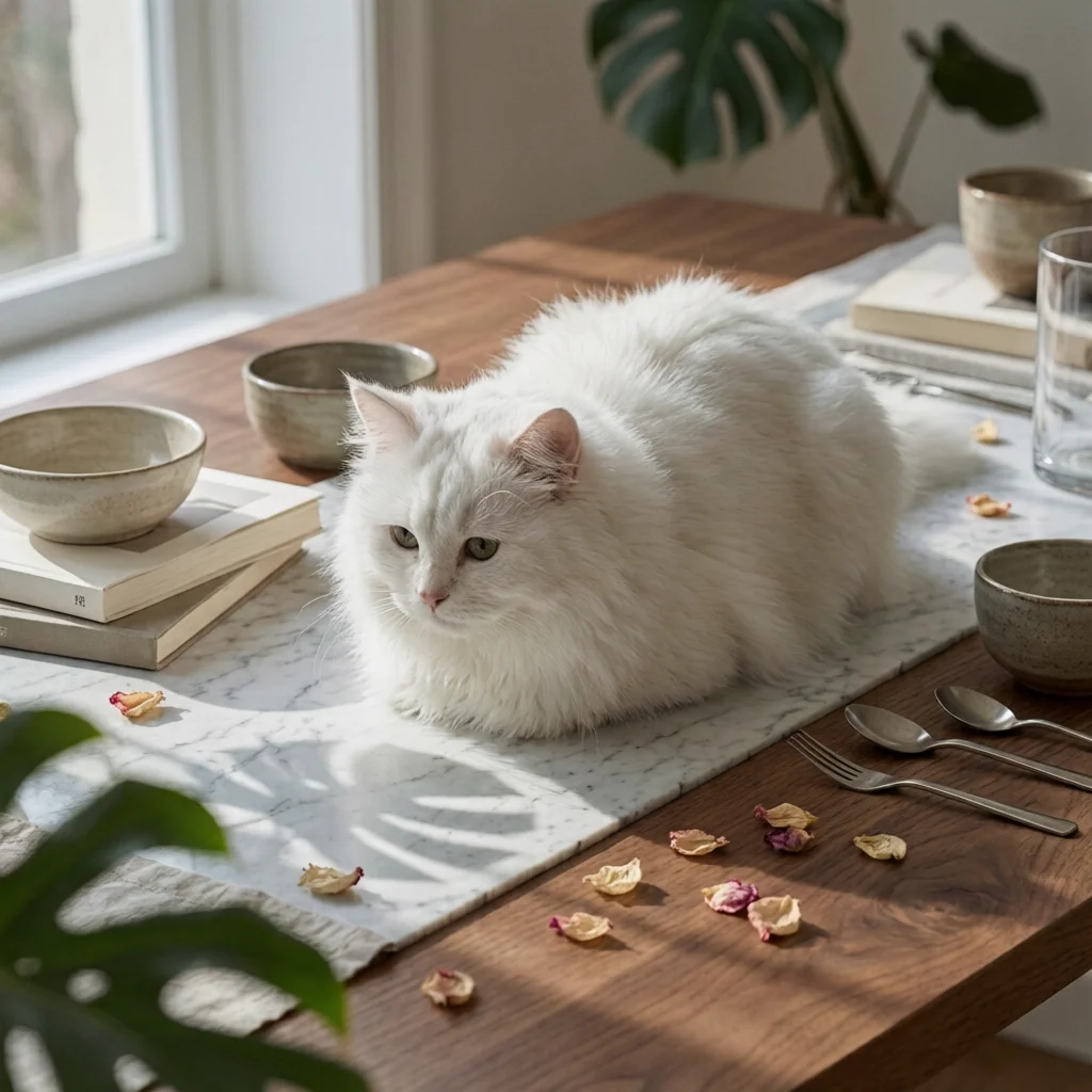 リアルな手作りの猫モデルハウスデコレーション、温かみのある家のインテリア装飾のための動物フィギュアオーナメント