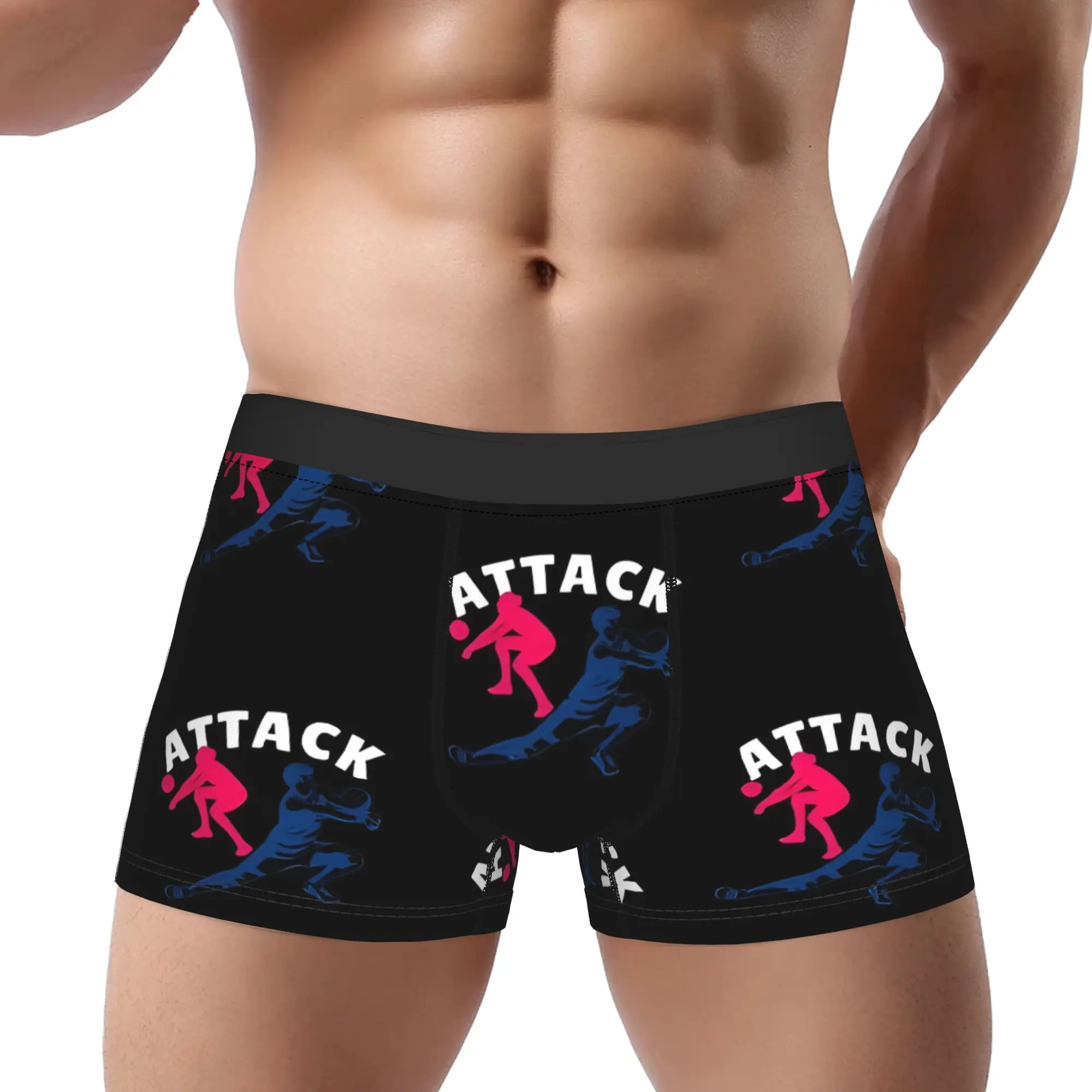 Volleyball Attack Unterhose, atmungsaktive Unterhose, Herrenunterwäsche, Shorts mit Ball-Print, Boxershorts