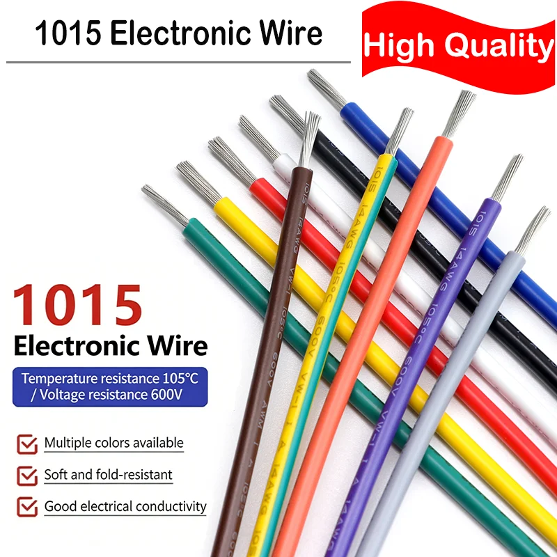 

2/5/10M UL1015 Multistranded Wires 24~ 8AWG PVC Insulated Tin-plating Copper Electric Cable Lamp Lighting Line