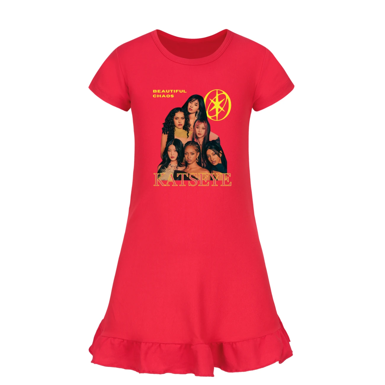 Girls Nightdress Katseye Pajama Night Dress Kids Toddler Nightgown Children's Summer Sleepwear Clothing Nightwear 2-14 Years