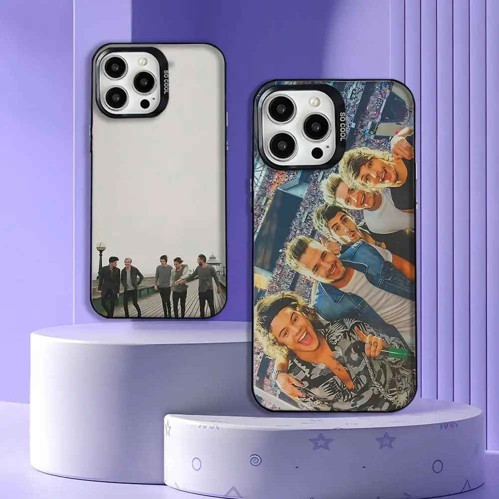 

Band O-One Direction OD Phone Case For iPhone 16,15,14,13,12,11,Mini,Pro,E,MAX Gray Matte Silicone Black Cover