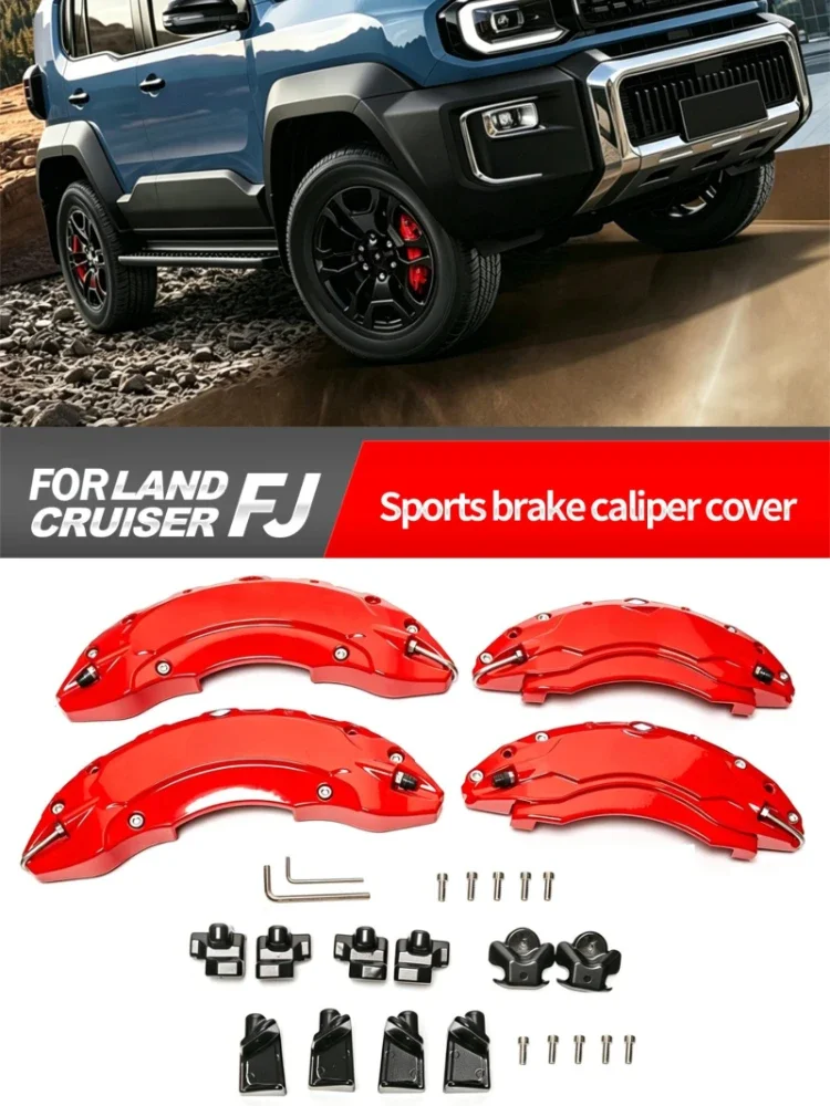 Car Brake Caliper Cover For Toyota Land Cruiser FJ 2026 Aluminum Alloy Front & Rear Wheel Sports Brake Caliper Protector