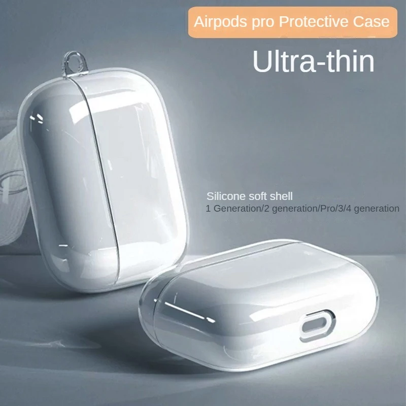 New Clear Soft TPU Earphone Case with Lanyard Strap for AirPods4 AirPods Pro 2 Generation AirPods 4 3 2 1 Cover Accessories