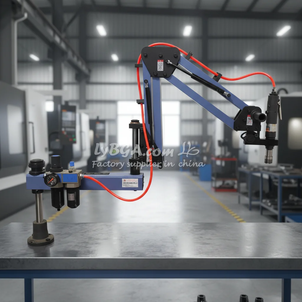 LY Tapping Machine Thread M3-M24 Pneumatic for Steel Cast Iron Metal Optional Universal Vertical Type Easy Arm Tool with Chucks