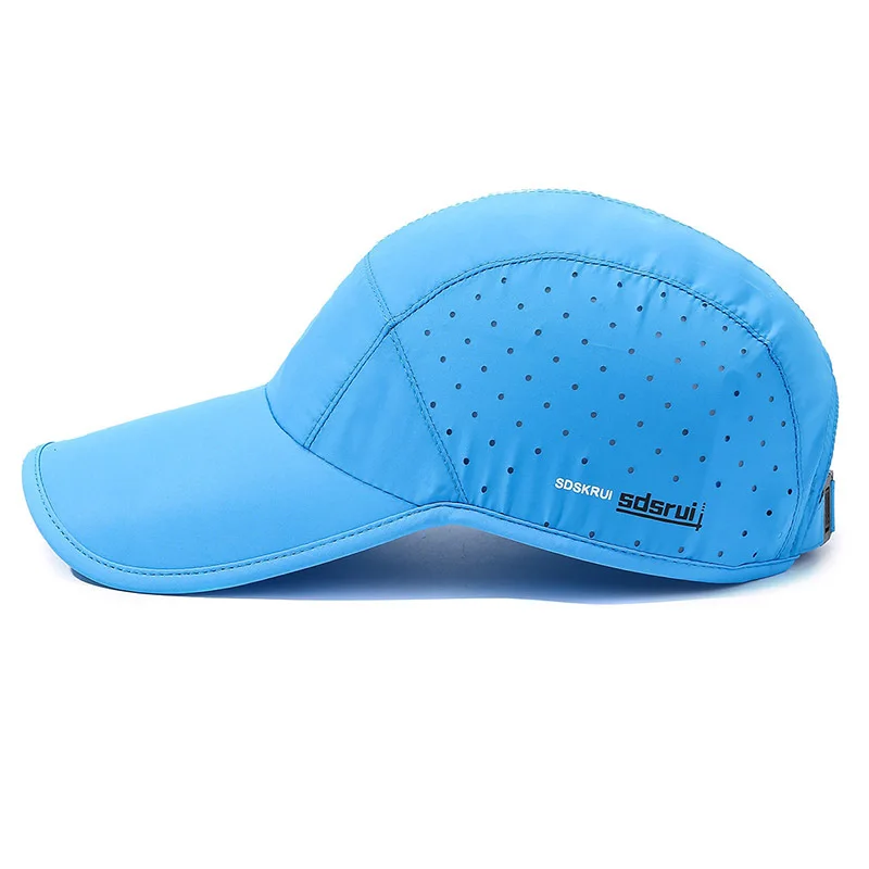 Gorra de béisbol transpirable impermeable de secado rápido para deportes al aire libre, gorra de verano para hombres y mujeres, gorra fina ajustable