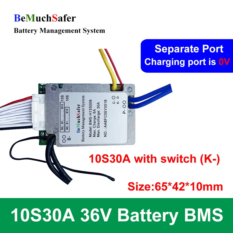 BeMuchSafer 10S 12S 13S 30A akumulatora BMS 36V 43.2V 48V 43V 10S30A 12S30A 13S30A BMS dla DIY E-e-skuter E-bateria motocyklowa