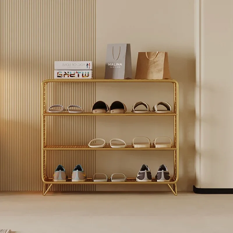 DSA simple multi-layer shoe rack household indoor storage rack wrought iron small narrow door entry shoe rack shoe cabinet
