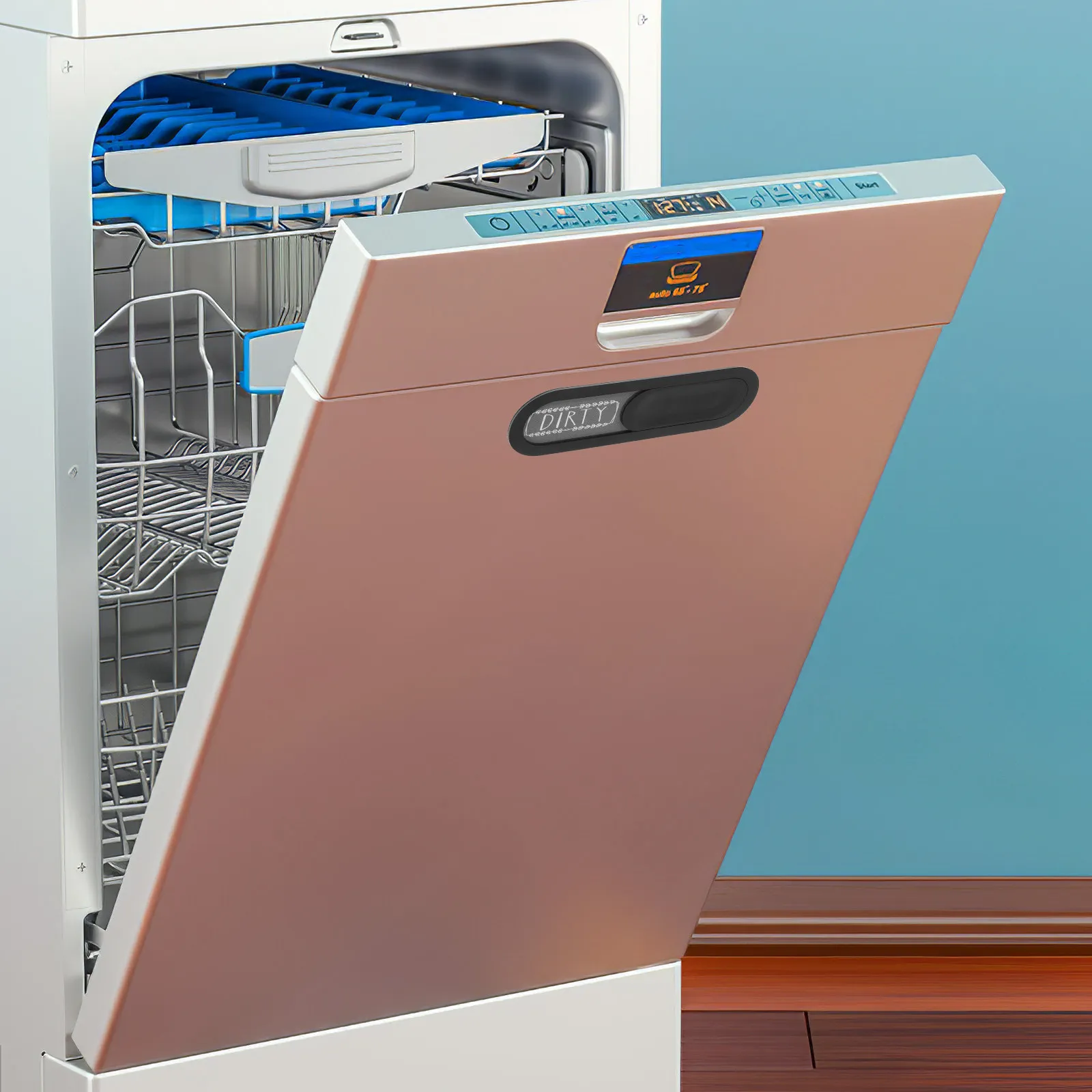 Dishwasher Clean Dirty Magnet Sign Adhesive Magnetic Label for Dishwasher Washing Machine Dryer Kitchen Home Organization