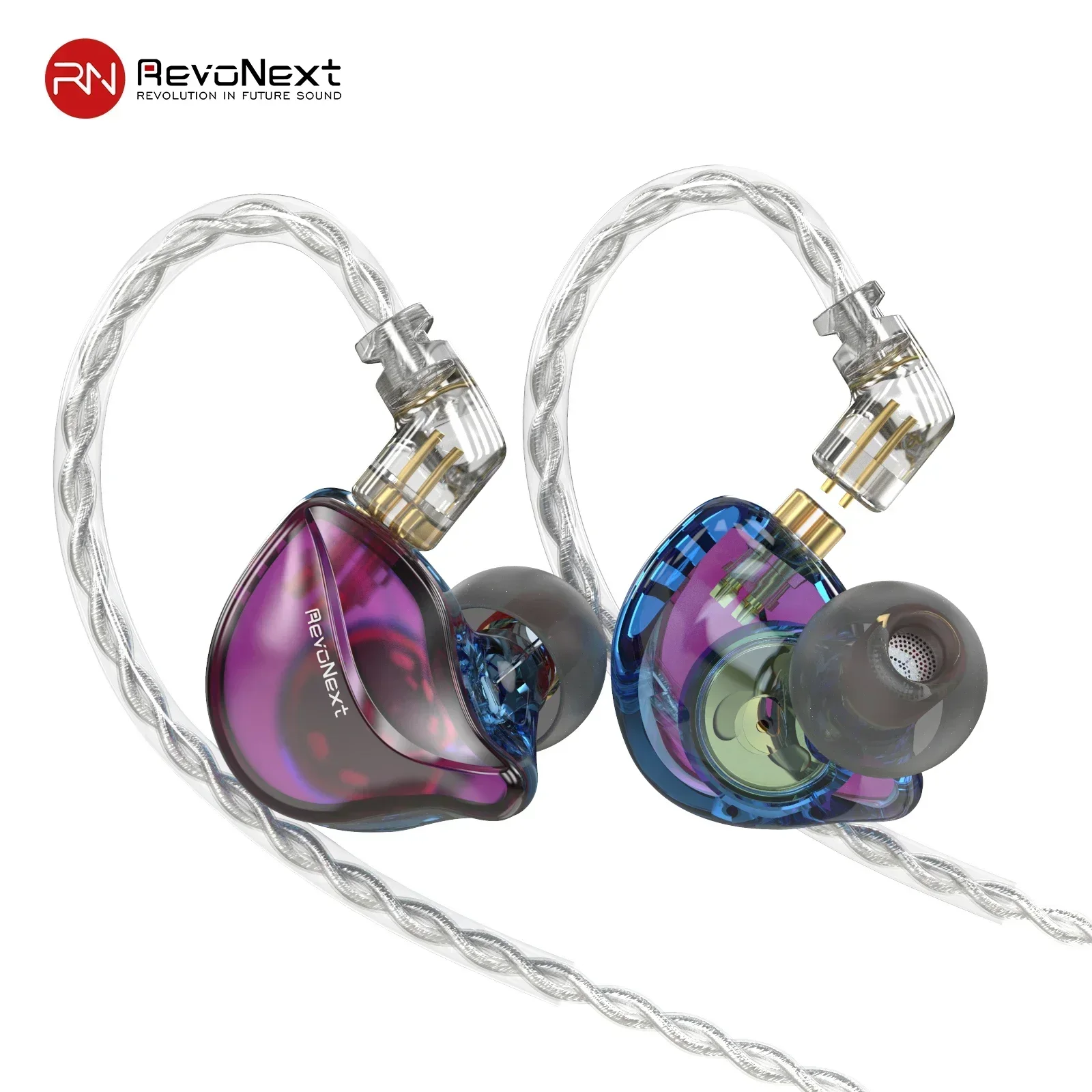 RevoNext RH-212 Dual Magnetic Dynamic HIFI in Ear Wired Earphone Monitors Headphones for Musicians Drummers Singers Earbuds IEMs