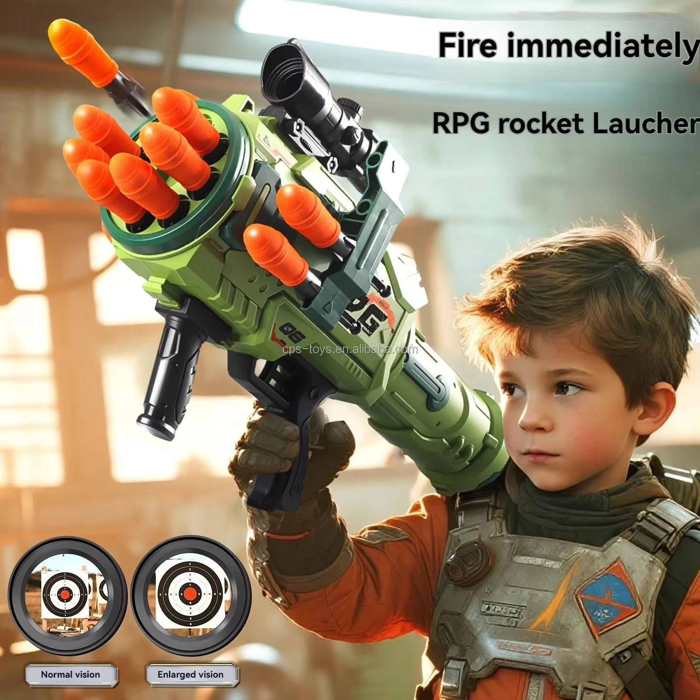 Lanciarazzi a otto canne EVA Pistola a proiettile morbido Toy Boy Gatling Tiro ad aria all'aperto Pistola da cecchino Gioco di battaglia di tiro elettrico