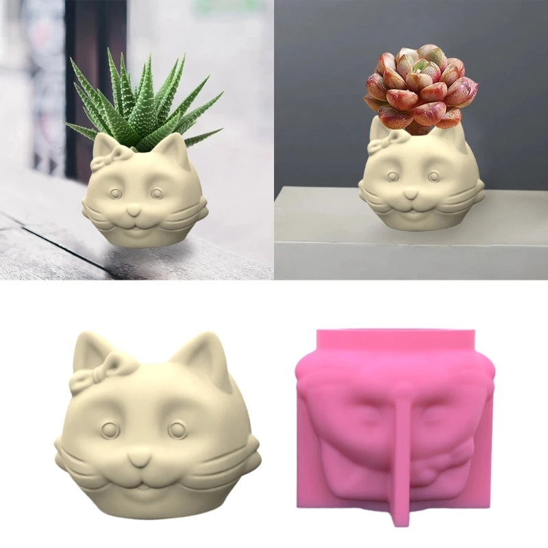 Geometric Animal Gypsum Silicone Molds Storage Box Mold for Making Succulent Plant Pot Flower Pot Pen Holder Y08E