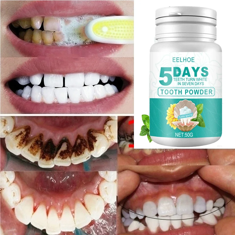 Teeth Whitening Tooth Powder Toothpaste Bleaching Remove Dental Plaque Stains Cleaning Oral Hygiene Fresh Bad Breath Tooth Care