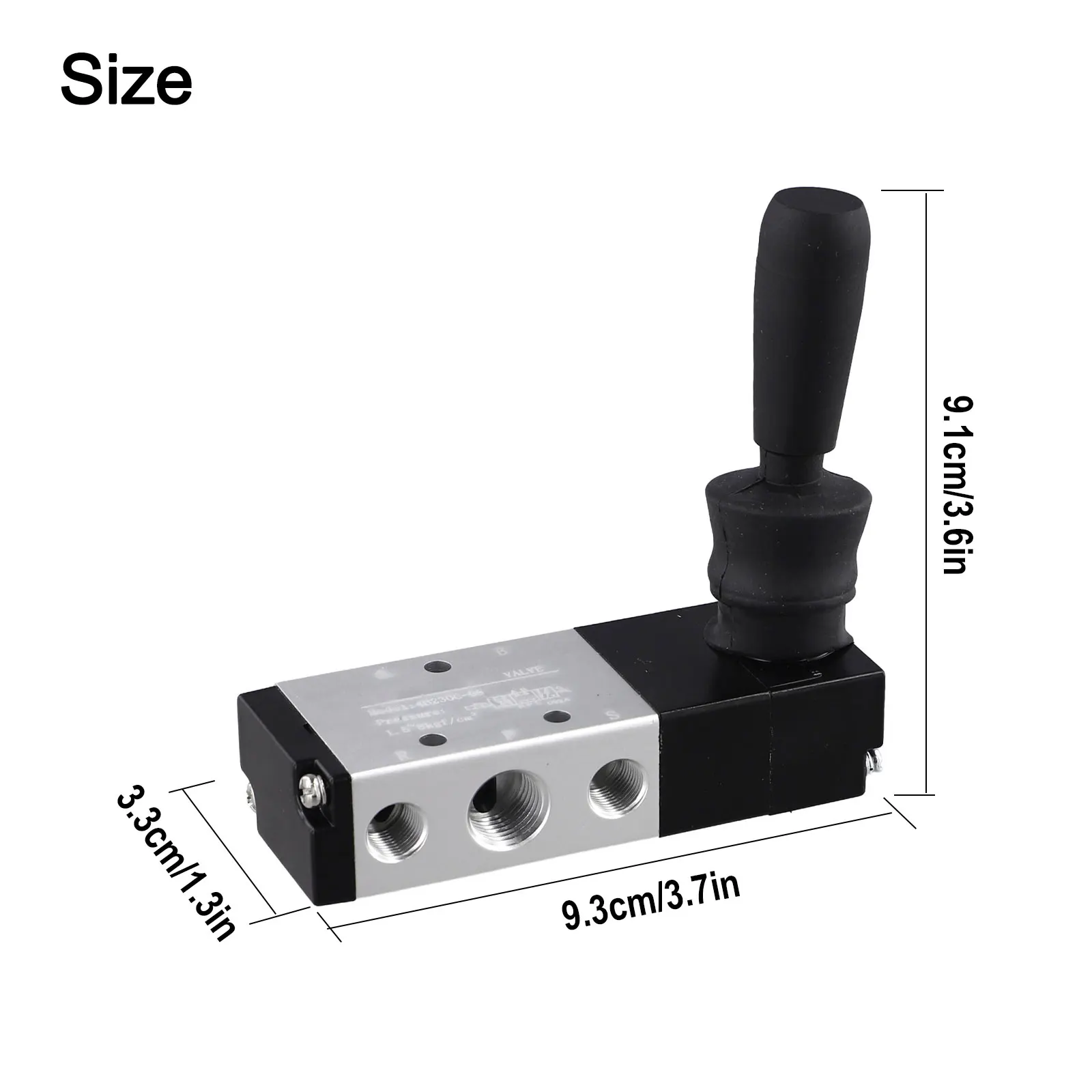 4H230C-08 For Pneumatic Hand Lever Operated Valve 5 Way 3 Position 1/4 Inch For PT Port Aluminum Alloy Air Reversing Valve For I