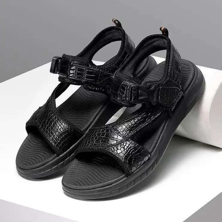2026 new arrival summer crocodile skin sandals men,PDD824