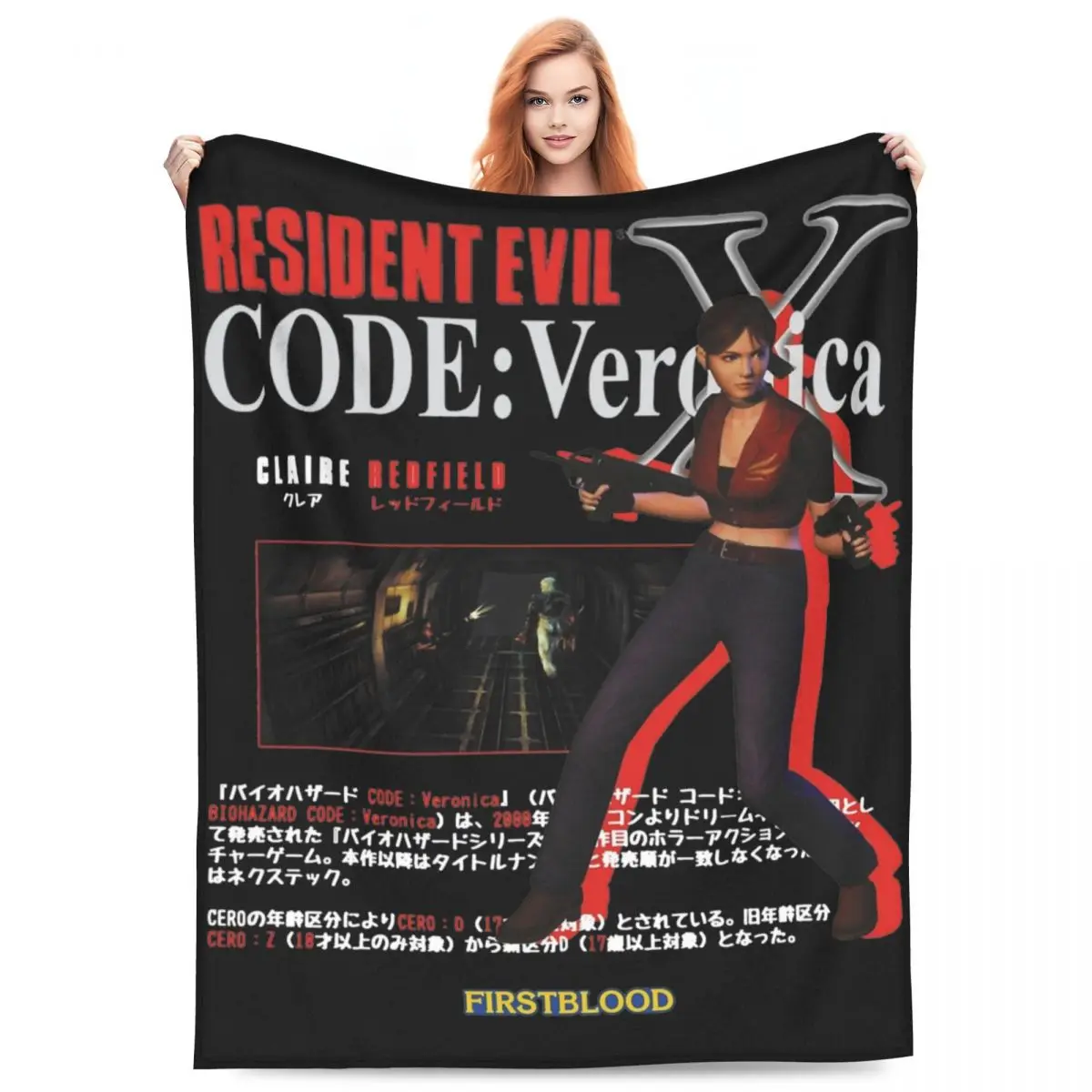 Comfortable Resident Evils Videogames Blanket Accessories Bed Decorative RE4 Throw Blankets Soft Velvet for Outdoor