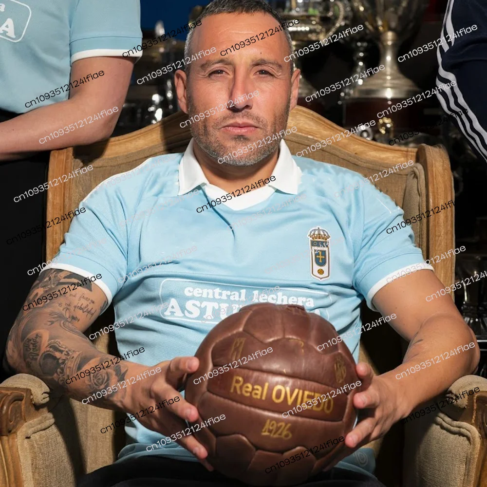 Camiseta de Fútbol del Real Oviedo 100 Aniversario 2026, Camiseta Deportiva de Secado Rápido para Hombre, Conjunto de Entrenamiento para Niños